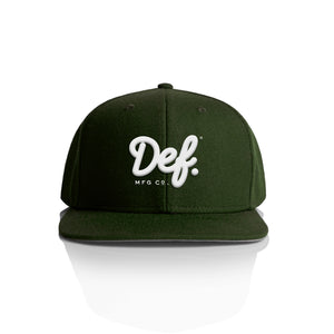 Def Signature Green Snapback Cap