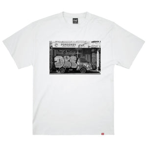 FISH N CHIP TRUCK  Tee White Heavy weight