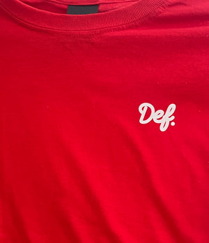 Def mini Signature YOUTH Tee - Red (Copy)