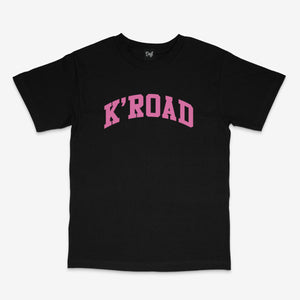 K'ROAD Arch Tee - Black  Pink  Print